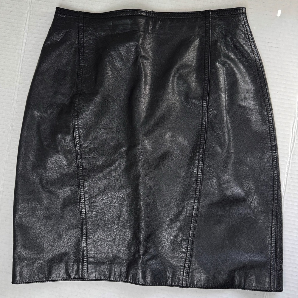 Brandon Thomas leather vintage pencil mini skirt 5/6